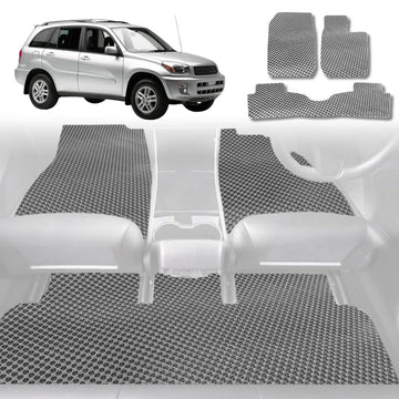6D Diamond Car Floor Mats for Toyota RAV4 2000 - 2005 2-Door (XA20) - Custom-Fit Carpet Liner - 0