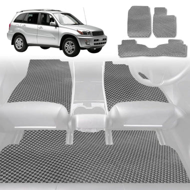 6D Diamond Car Floor Mats for Toyota RAV4 2000 - 2005 2-Door (XA20) - Custom-Fit Carpet Liner - 0