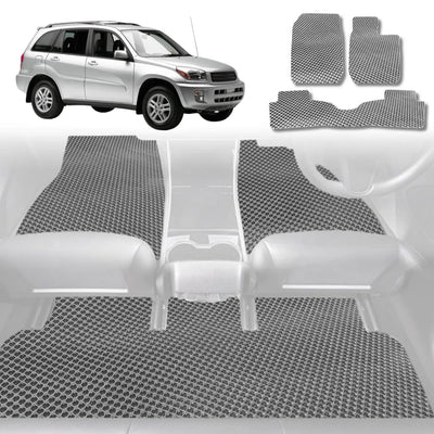 6D Diamond Car Floor Mats for Toyota RAV4 2000 - 2005 2-Door (XA20) - Custom-Fit Carpet Liner - 0