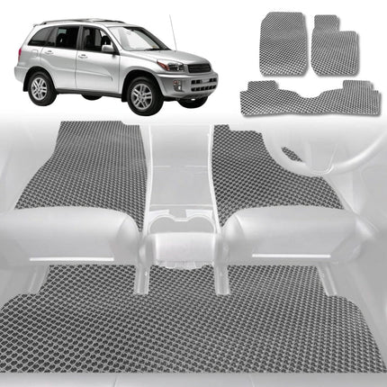 6D Diamond Car Floor Mats for Toyota RAV4 2000 - 2005 2-Door (XA20) - Custom-Fit Carpet Liner - 0