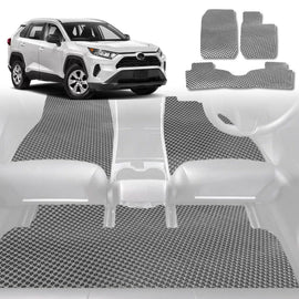 6D Diamond Car Floor Mats for Toyota RAV4 2019 - Current (XA50) - Custom-Fit Carpet Liner - 0