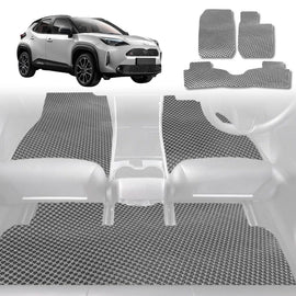 6D Diamond Car Floor Mats for Toyota Yaris Cross 2020 - Current - Custom-Fit Carpet Liner - 0