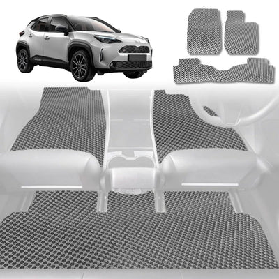 6D Diamond Car Floor Mats for Toyota Yaris Cross 2020 - Current - Custom-Fit Carpet Liner - 0
