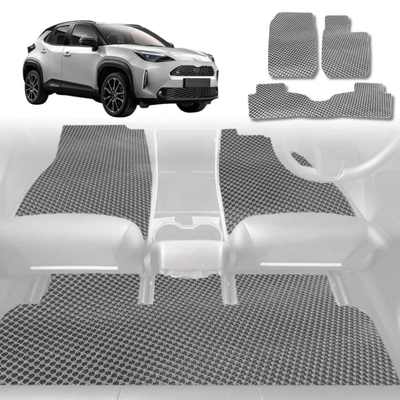 6D Diamond Car Floor Mats for Toyota Yaris Cross 2020 - Current - Custom-Fit Carpet Liner