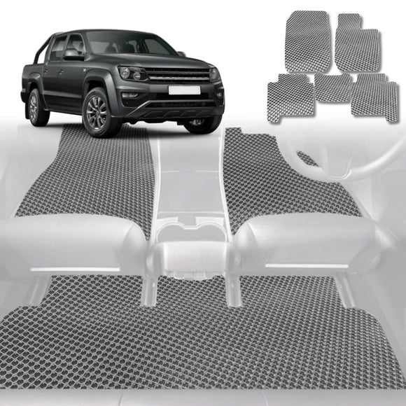 6D Diamond Car Floor Mats for VolksWagen Amarok Dual Cab 2010 - 2022 2H, 2H Facelift - Custom-Fit Carpet Liner