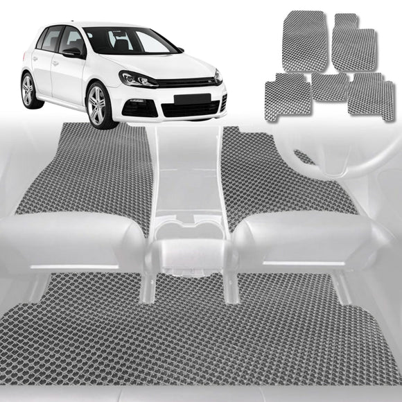 6D Diamond Car Floor Mats for VolksWagen Golf 2013 - 2021 Hatch/Wagon (MK7) - Custom-Fit Carpet Liner