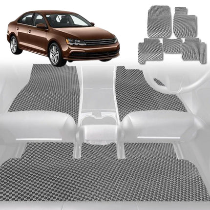 6D Diamond Car Floor Mats for VolksWagen Jetta 2011 - 2017 (1B) - Custom-Fit Carpet Liner - 0