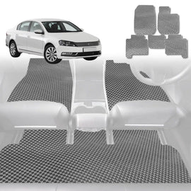 6D Diamond Car Floor Mats for VolksWagen Passat 2015 - Current (B8) - Custom-Fit Carpet Liner - 0