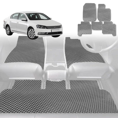 6D Diamond Car Floor Mats for VolksWagen Passat 2015 - Current (B8) - Custom-Fit Carpet Liner - 0