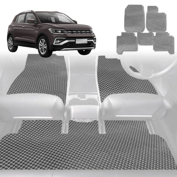 6D Diamond Car Floor Mats for VolksWagen T-Cross 2020 - Current (C1) - Custom-Fit Carpet Liner