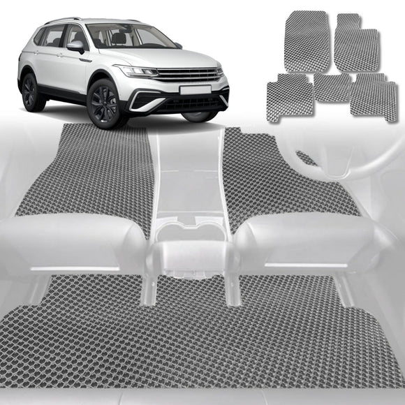 6D Diamond Car Floor Mats for VolksWagen Tiguan 2016 - 2023 (Allspace) - Custom-Fit Carpet Liner
