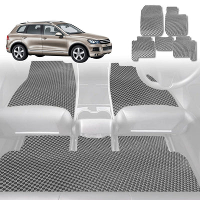 6D Diamond Car Floor Mats for VolksWagen Touareg 2011 - 2017 (7P) - Custom-Fit Carpet Liner - 0