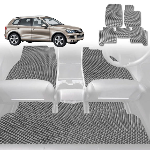 6D Diamond Car Floor Mats for VolksWagen Touareg 2011 - 2017 (7P) - Custom-Fit Carpet Liner