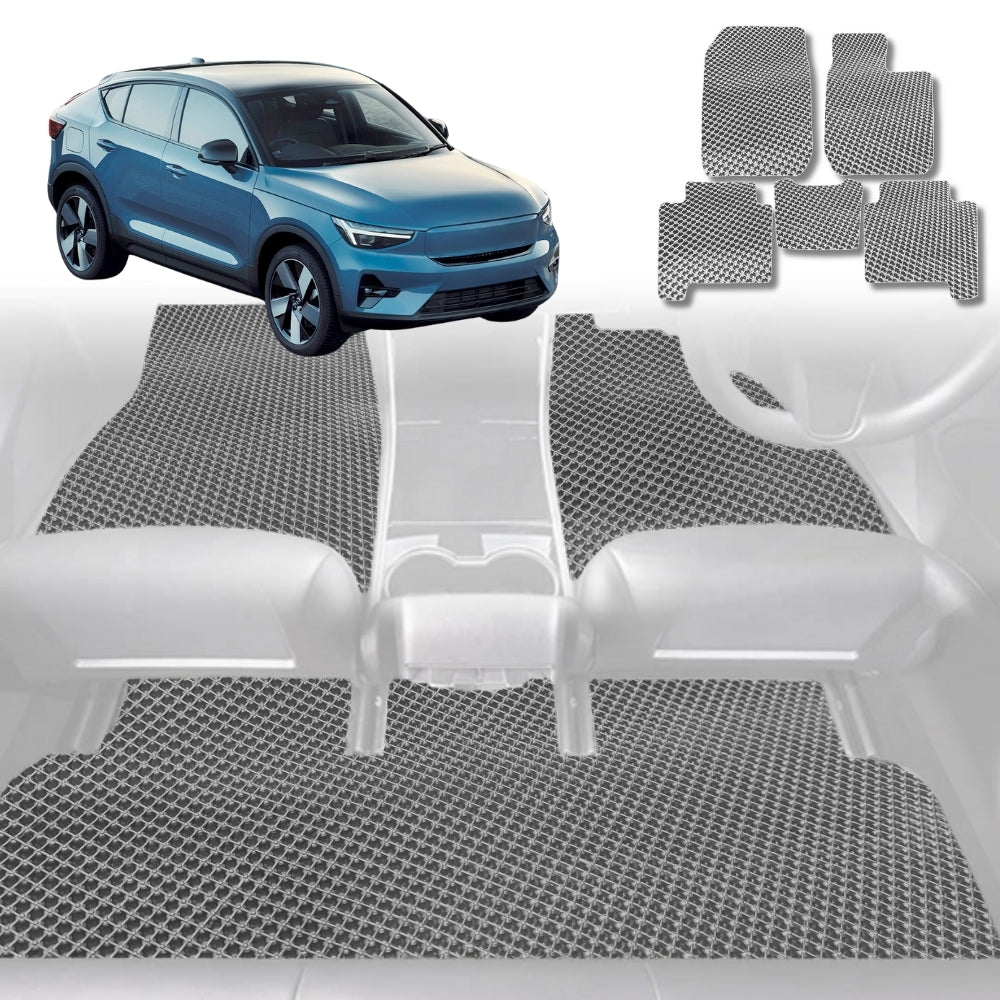 6D Diamond Car Floor Mats for Volvo C40 2021 - Current - Custom-Fit Carpet Liner - 0