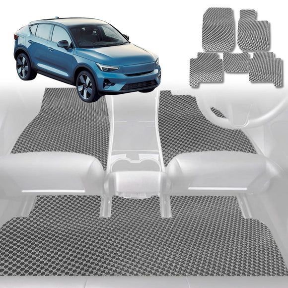 6D Diamond Car Floor Mats for Volvo C40 2021 - Current - Custom-Fit Carpet Liner