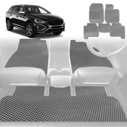 6D Diamond Car Floor Mats for Volvo XC60 2017 - Current Mk I Facelift, Mk II - Custom-Fit Carpet Liner - 0