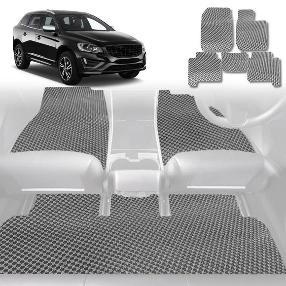 6D Diamond Car Floor Mats for Volvo XC60 2017 - Current Mk I Facelift, Mk II - Custom-Fit Carpet Liner