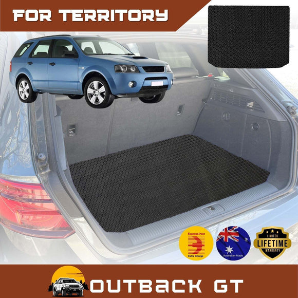 6D Diamond Car Boot Mat for Ford Territory 2004 - 2011 SX, SY (3rd Row seats up/7 seater) - Heavy Duty Carpet Liner