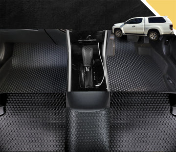 6D PRO Car Floor Mats for Mitsubishi Triton Club Cab 2015 - 2023 (MQ MR) (Full Set)