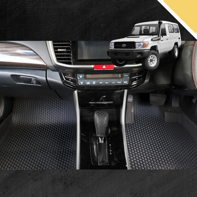 6D PRO Car Floor Mats for Toyota LandCruiser 79 Series Double Cab 2012 - Current (Front Set)
