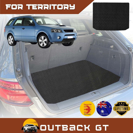 6D Diamond Car Boot Mat for Ford Territory 2004 - 2011 SX, SY (3rd Row folded/5 seater) - Heavy Duty Carpet Liner