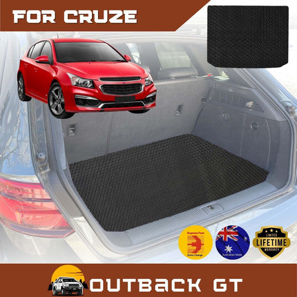 6D Diamond Car Boot Mat for Holden Cruze 2009 - 2016 JH (Hatch) - Heavy Duty Carpet Liner