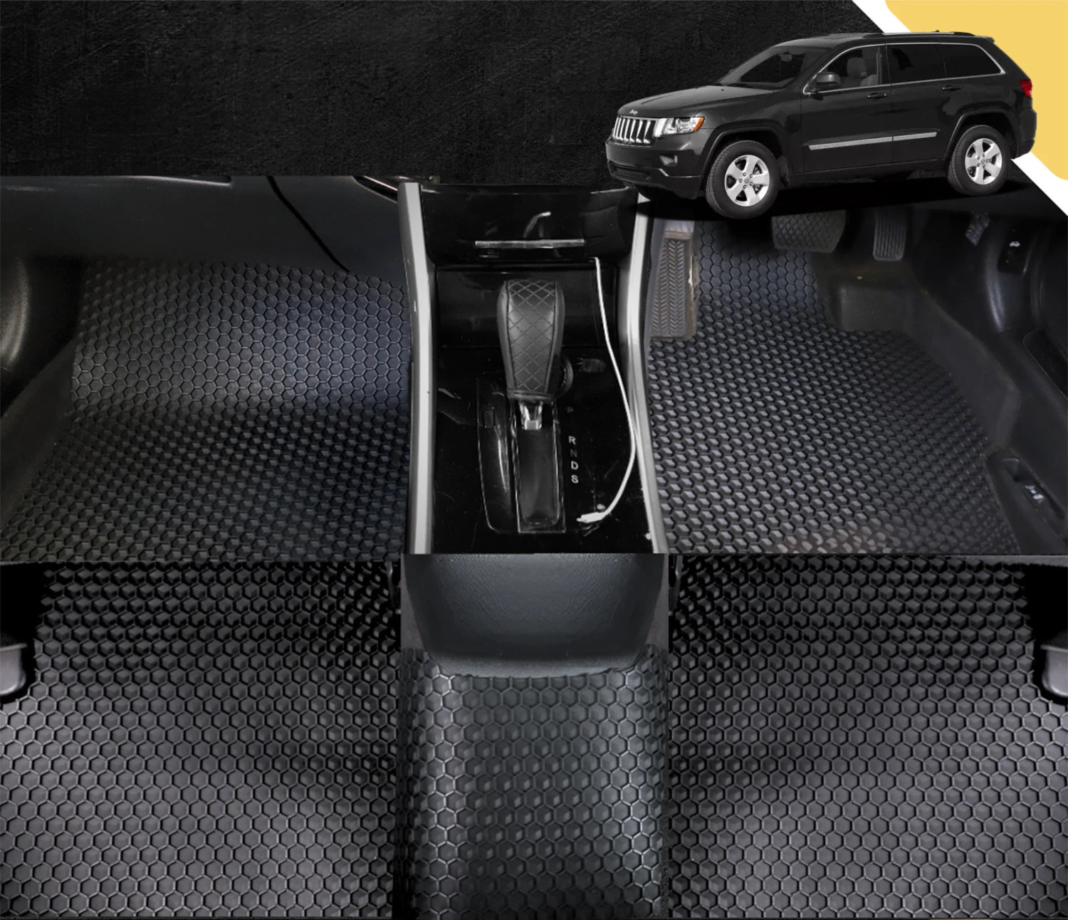 6D PRO Car Floor Mats for Jeep Grand Cherokee 2011 - 2021 (WK) (Full Set)