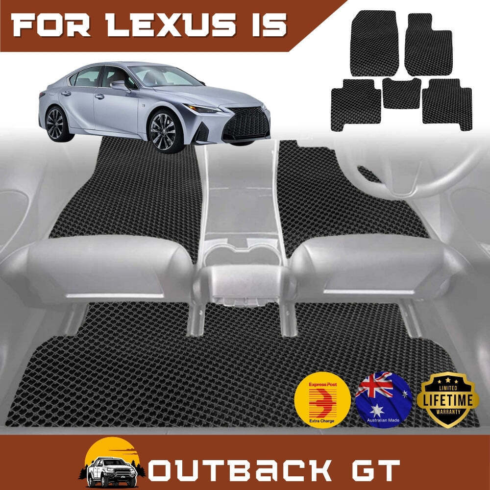 6D Diamond Car Floor Mats for Lexus IS 2013 - 2021 30R, 31R - Custom-Fit Carpet Liner