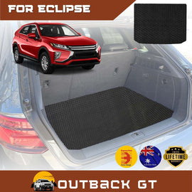 6D Diamond Car Boot Mat for Mitsubishi Eclipse Cross 2017 - Current YA (flaps) - Heavy Duty Carpet Liner