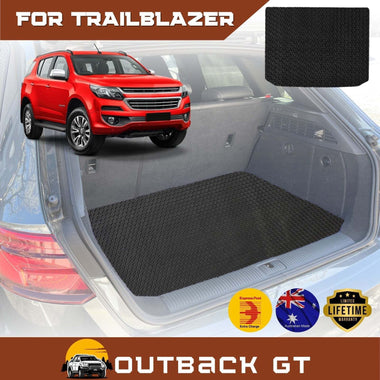 6D Diamond Car Boot Mat for Holden Trailblazer 2016 - 2020 RG (3rd Row folded/5 seater) - Heavy Duty Carpet Liner