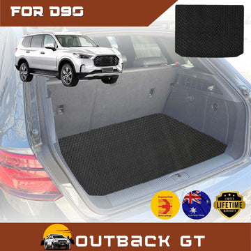 6D Diamond Car Boot Mat for LDV D90 2017 - 2024 (3rd Row folded/5 seater) - Heavy Duty Carpet Liner