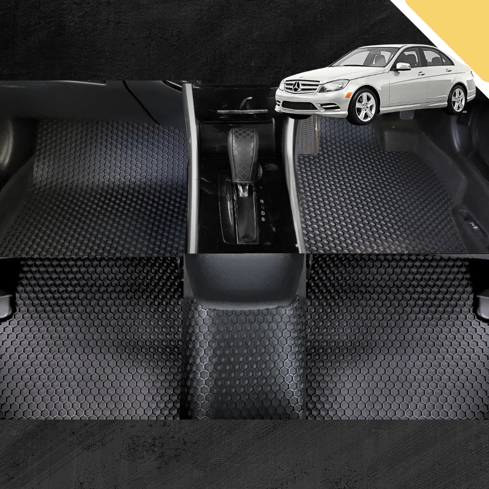 6D PRO Car Floor Mats for Mercedes-Benz C-class 2007 - 2014 Coupe (W204) (Full Set)
