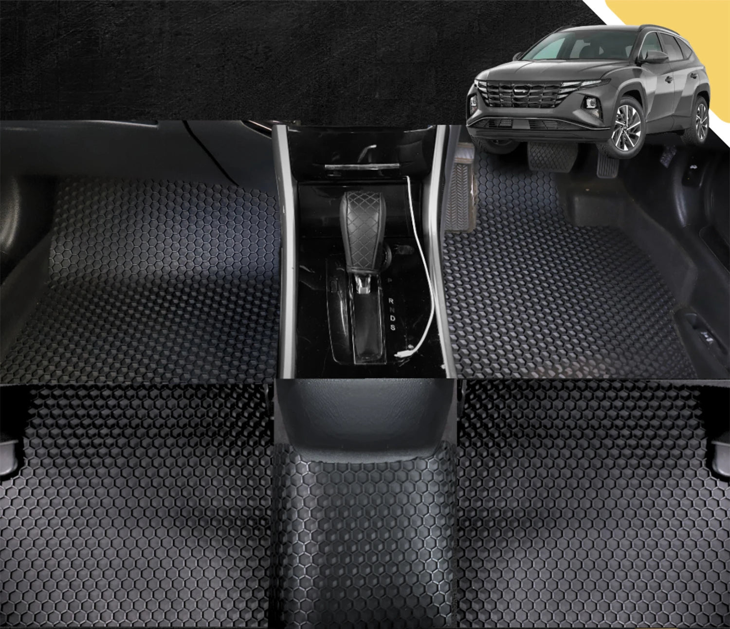 6D PRO Car Floor Mats for Hyundai Tucson 2021 - Current (NX4) (Full Set)