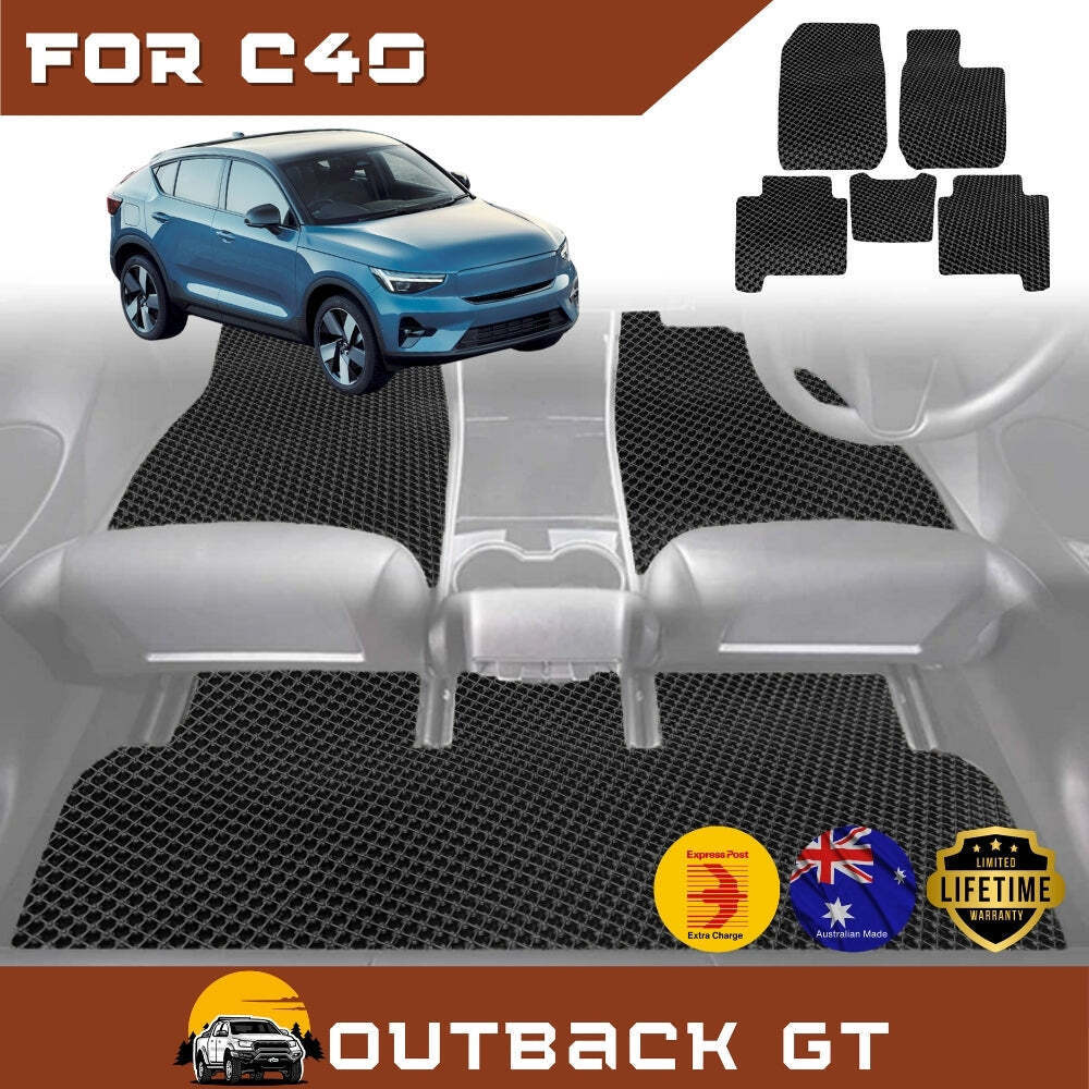 6D Diamond Car Floor Mats for Volvo C40 2021 - Current - Custom-Fit Carpet Liner