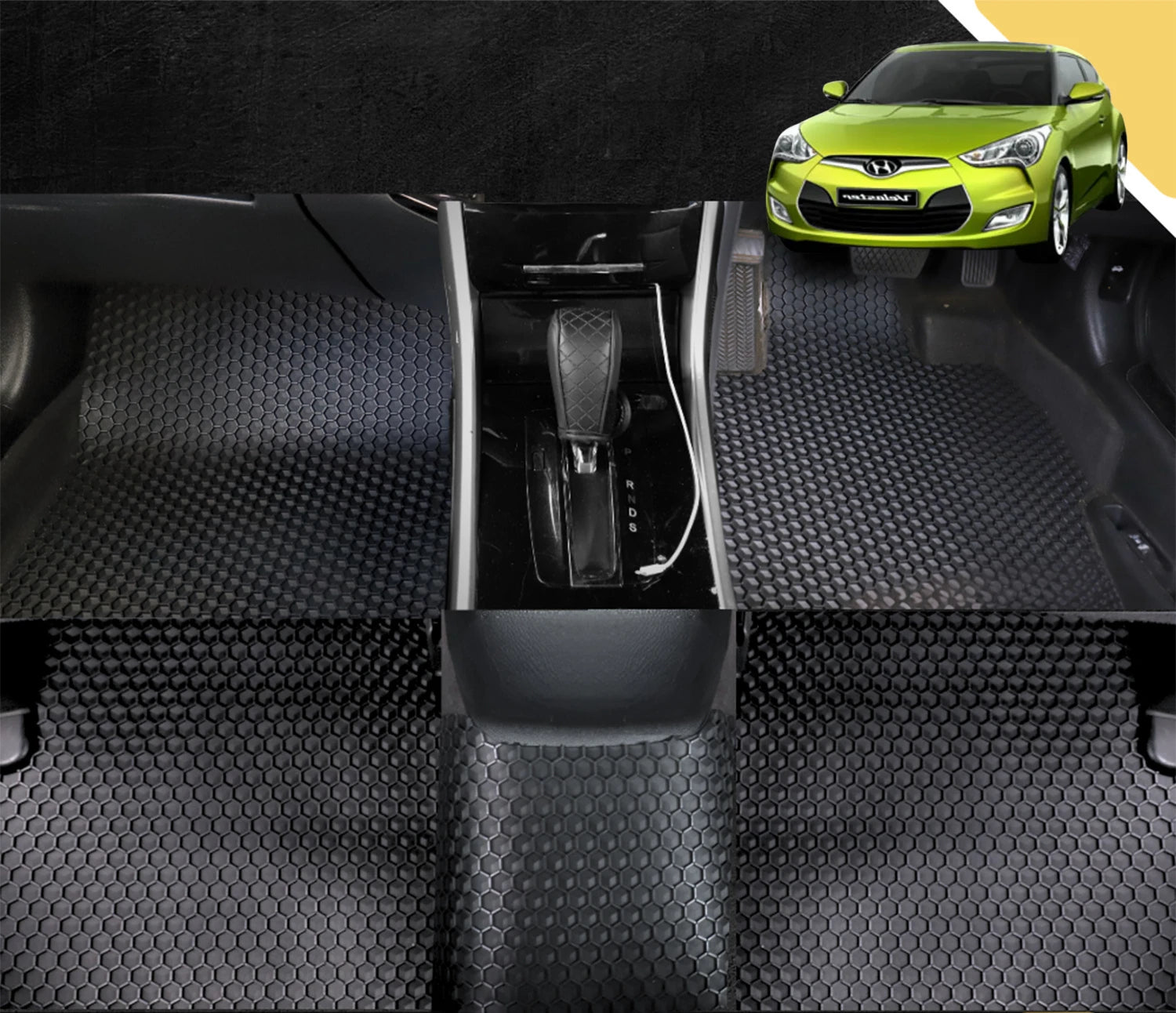 6D PRO Car Floor Mats for Hyundai Veloster 2011 - 2018 (FS) (Full Set)