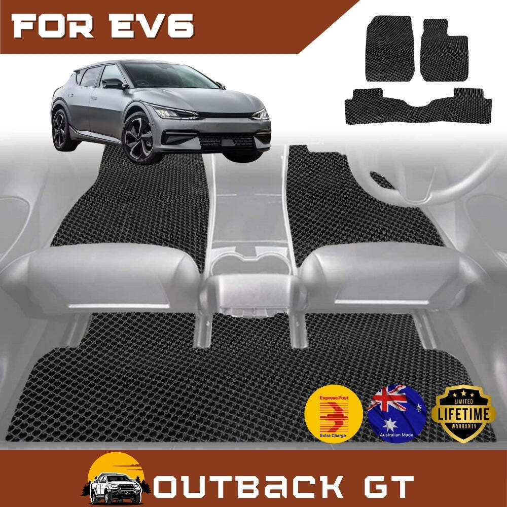 6D Diamond Car Floor Mats for Kia EV6 2022 - Current - Custom-Fit Carpet Liner