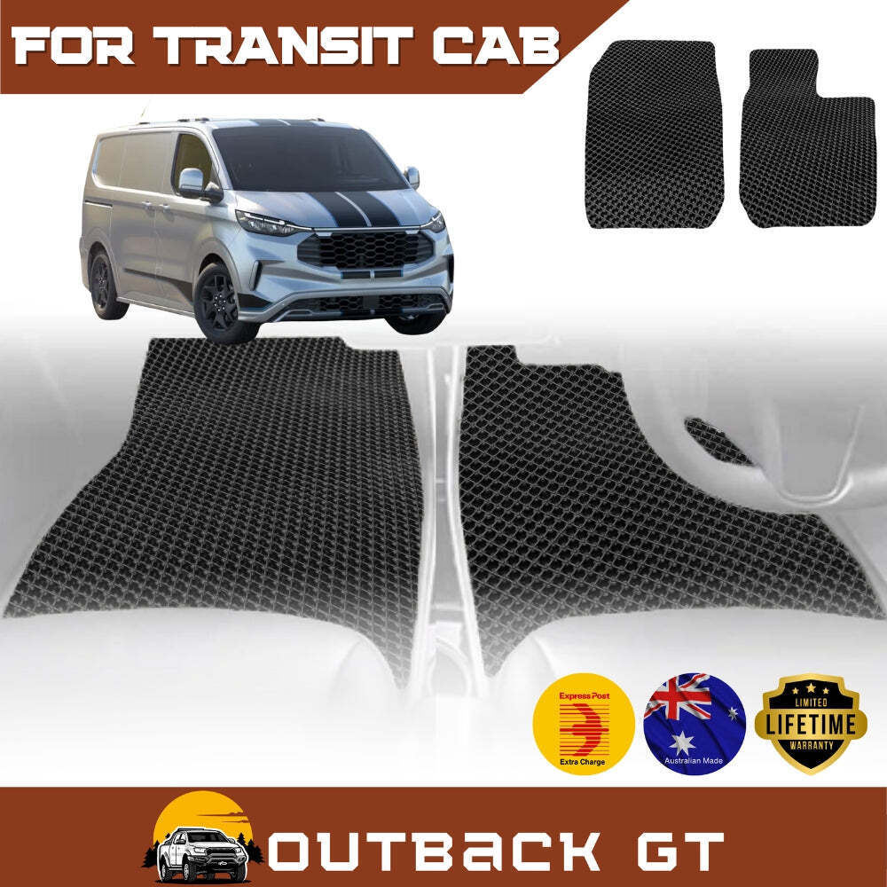 6D Diamond Car Floor Mats for Ford Transit Cab 2014 - Current VO - Custom-Fit Carpet Liner