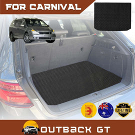6D Diamond Car Boot Mat for Kia Carnival 2006 - 2014 (VQ)  - Heavy Duty Carpet Liner