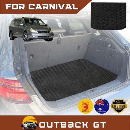 6D Diamond Car Boot Mat for Kia Carnival 2006 - 2014 (VQ)  - Heavy Duty Carpet Liner