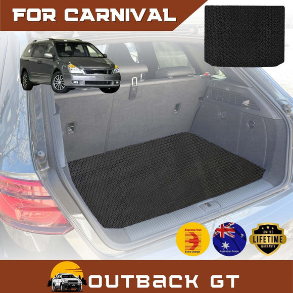 6D Diamond Car Boot Mat for Kia Carnival 2006 - 2014 (VQ)  - Heavy Duty Carpet Liner