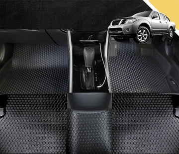 6D PRO Car Floor Mats for Nissan Navara Dual Cab 2005 - 2014 (D40 ST/STX) (Full Set)
