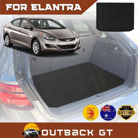 6D Diamond Car Boot Mat for Hyundai Elantra 2011 - 2015 MD  - Heavy Duty Carpet Liner