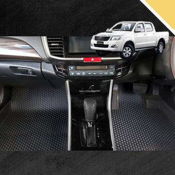 6D PRO Car Floor Mats for Toyota Hilux Single Cab 2005 - 2015 (Front Set)