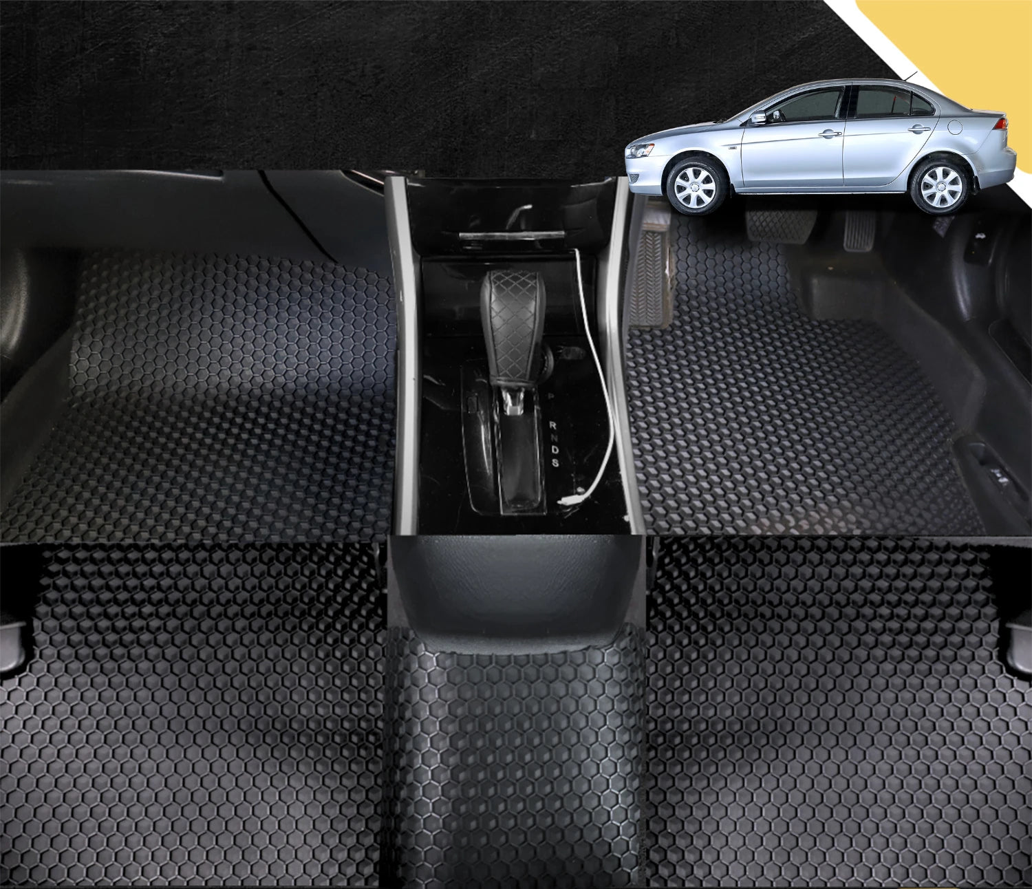 6D PRO Car Floor Mats for Mitsubishi Lancer 2007 - 2017 Auto (CJ) (Full Set)