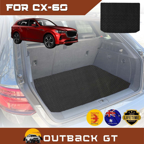 6D Diamond Car Boot Mat for Mazda CX-60 2022 - Current (KH)  - Heavy Duty Carpet Liner