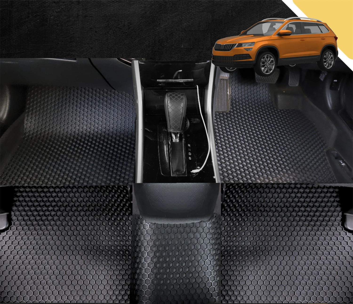 6D PRO Car Floor Mats for Skoda Karoq 2017 - Current NU (Full Set)
