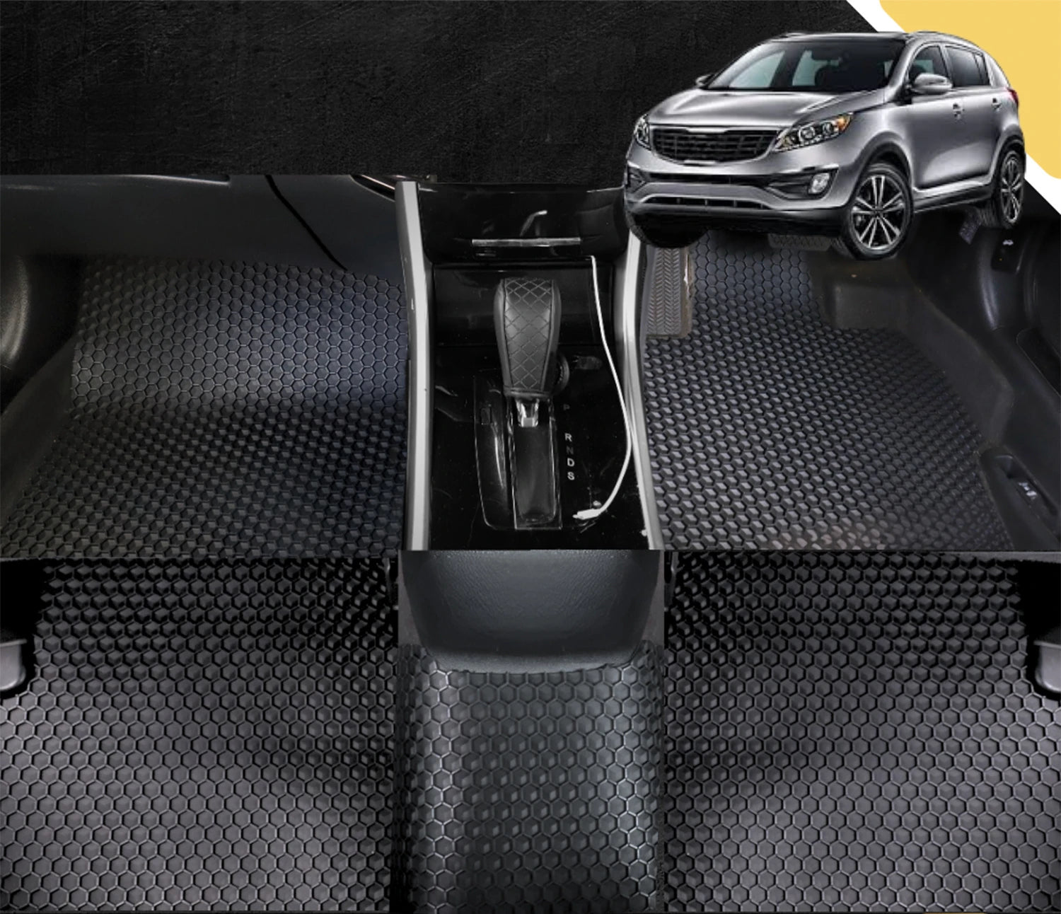 6D PRO Car Floor Mats for Kia Sportage 2010 - 2015 (Full Set)