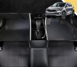 6D PRO Car Floor Mats for Kia Sportage 2010 - 2015 (Full Set)
