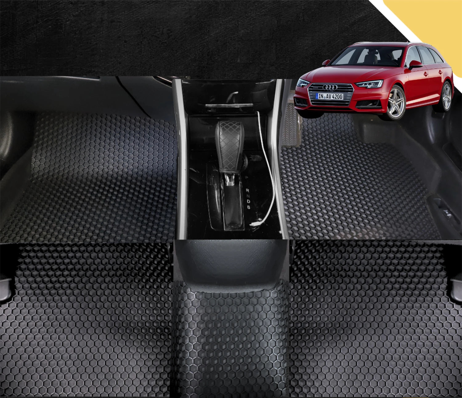 6D PRO Car Floor Mats for Audi A4 S4 RS4 2016 - Current (B9) (Full Set)
