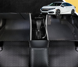 6D PRO Car Floor Mats for Honda Civic 2016 - 2021 (10th Gen) (Full Set)